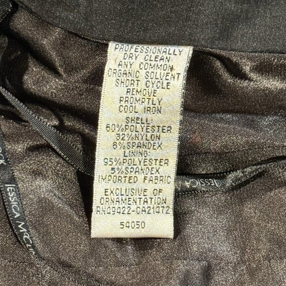 Y2K Jessica McClintock Babydoll Black Lace Illusion Mini Womens Dress Size 6 - Picture 10 of 13